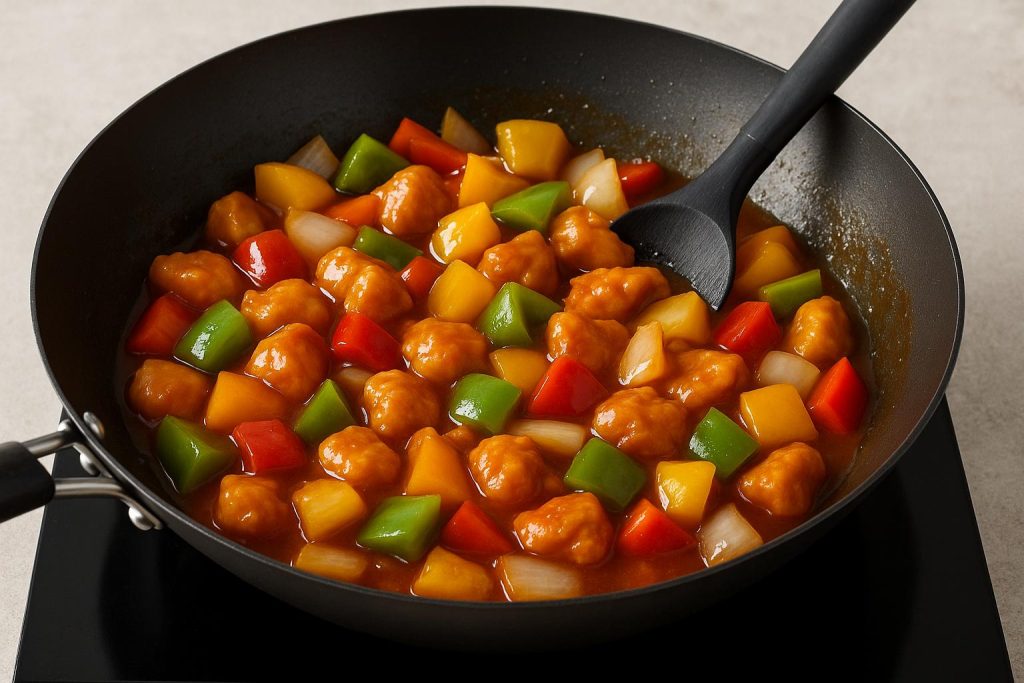 How to Make Sweet and Sour Chicken in a Wok