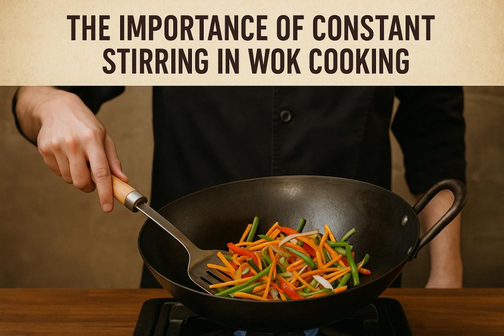 The Importance of Constant Stirring in Wok Cooking