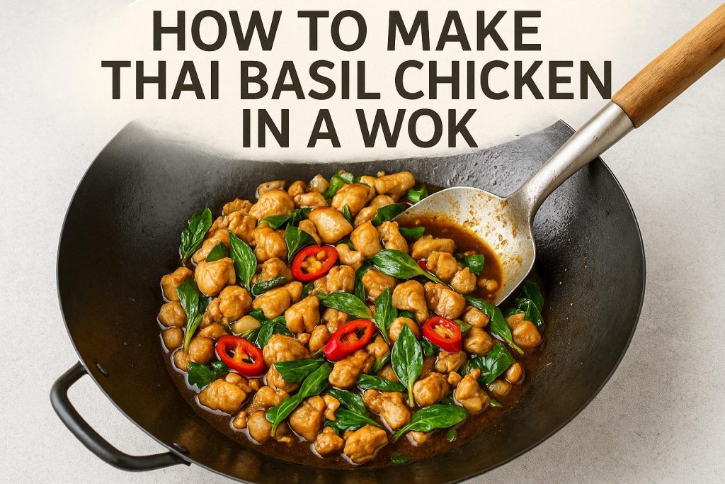 How to Make Thai Basil Chicken in a Wok